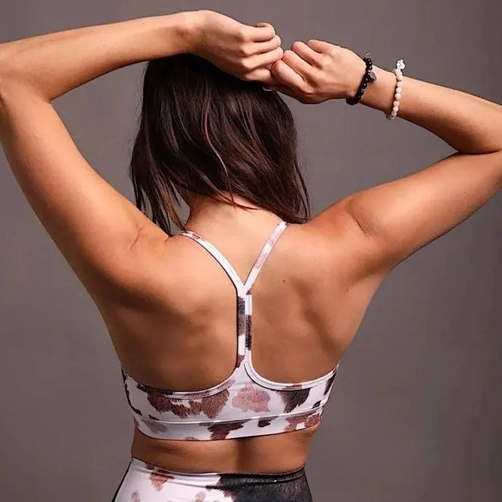 Darc Sport She Solid Hardcore Everyday Sports Bra Carbon Cow Print Medium Wolves